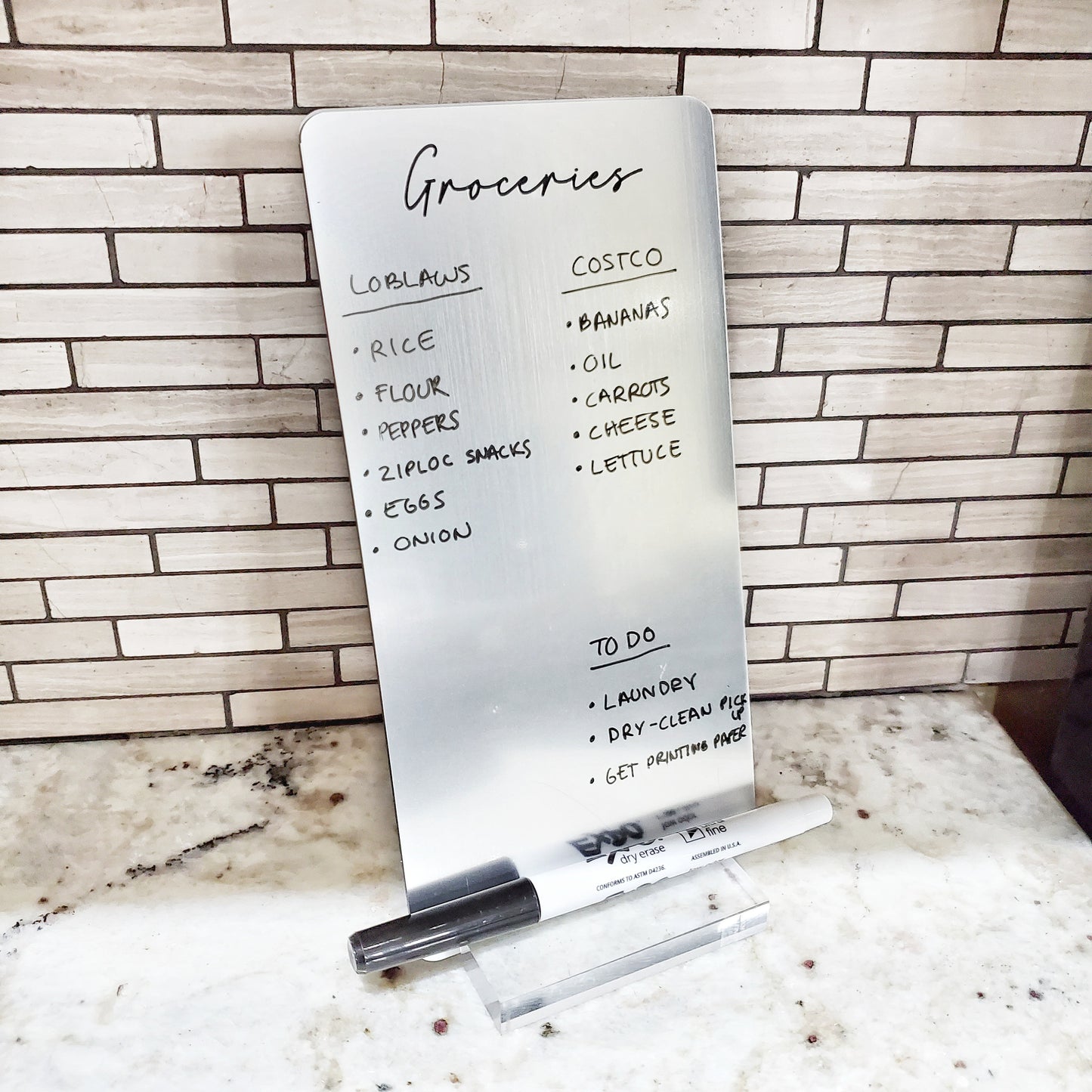 Desk Planner | Fridge Menu Planner | To Do List Board | dry erase board | acrylic board | office decor | housewarming gift | Acrylic Notes