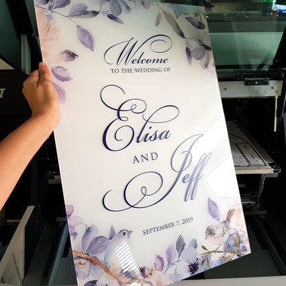 Custom Welcome Floral Sign