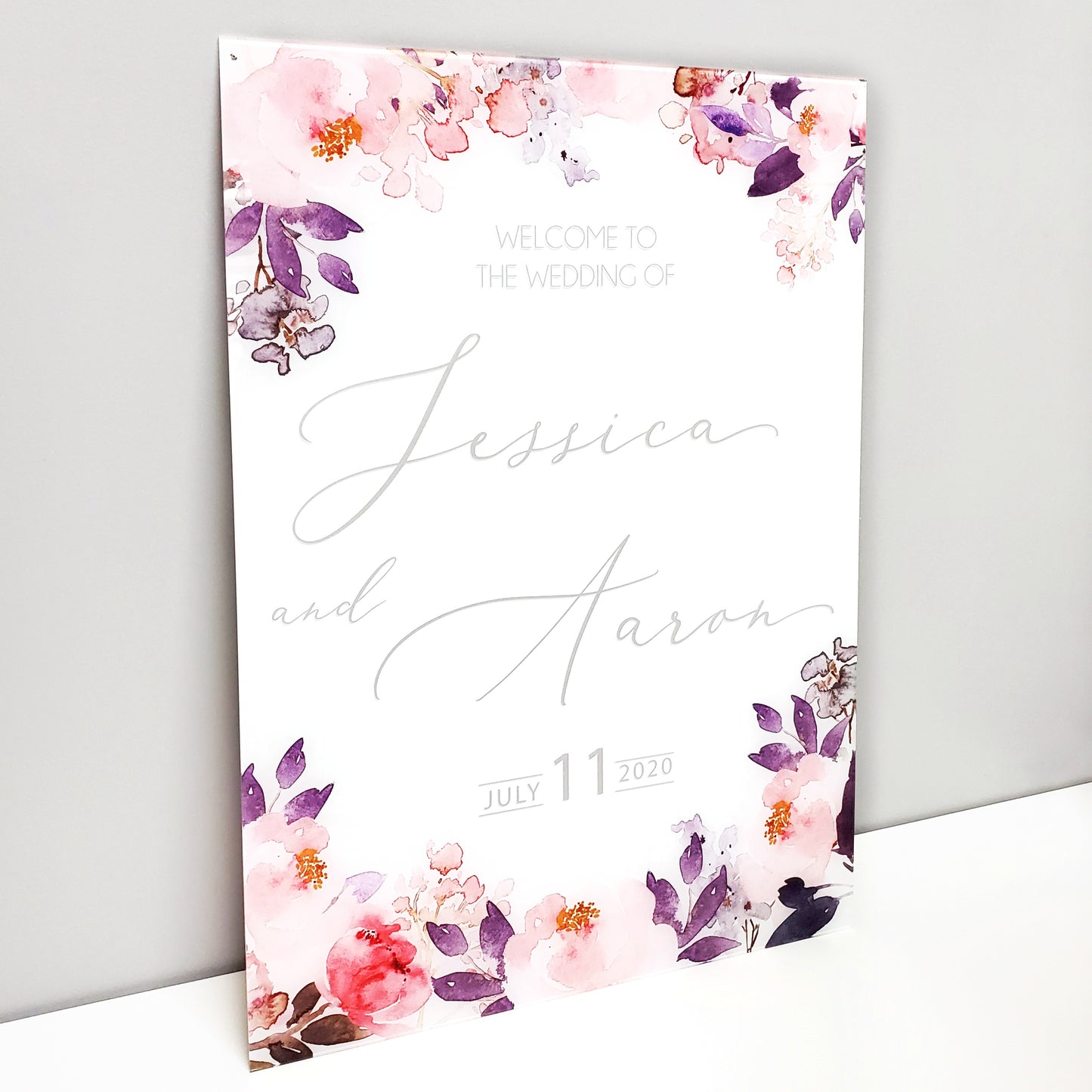 Custom Welcome Floral Sign