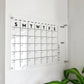 Wall Acrylic Planner - Monthly + Notes + Menu