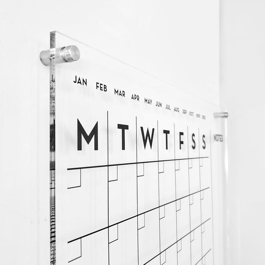 Wall Acrylic Planner - Monthly with Menu