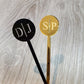 Wedding Drink stirrers - Mirror