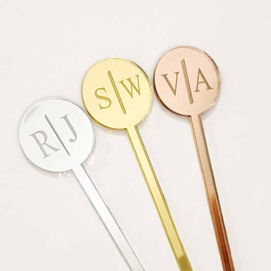 Wedding Drink stirrers - Mirror
