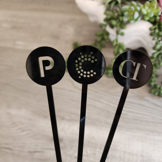 Wedding Drink stirrers - Custom Logo in solid color