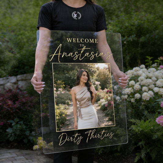 Custom Acrylic Sign with Printed Photo