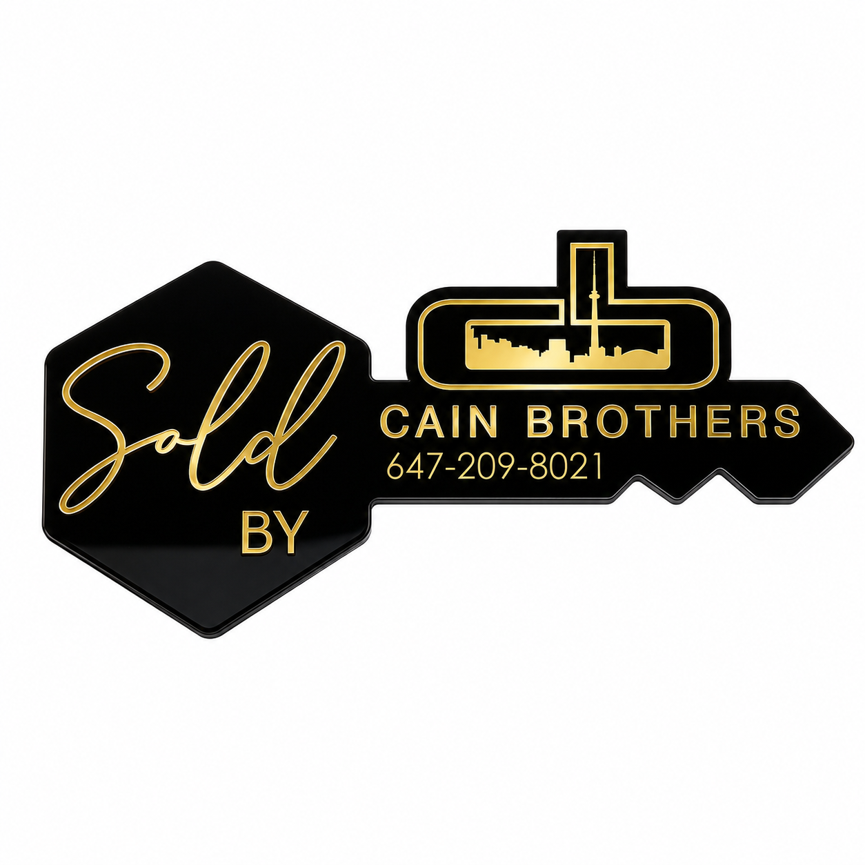 Custom Realtor Key Sold Sign