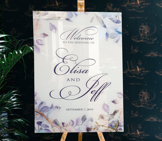 Custom Welcome Floral Sign