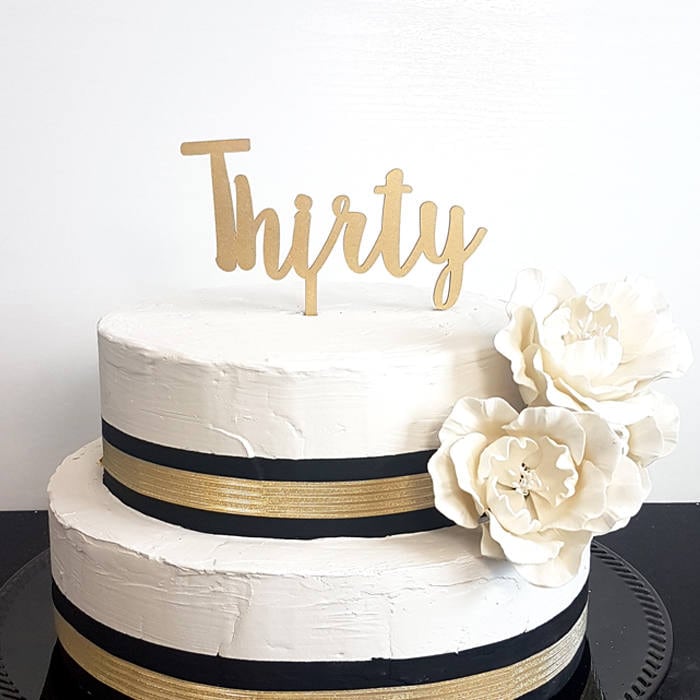 Thirty Cake Topper, 30th Birthday, Anniversary, Birthday Cake ornament
