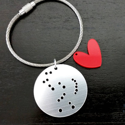 Personalized Maple Wood Keychain, Engraved Anniversary Gift