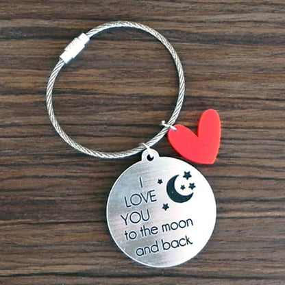 Personalized Maple Wood Keychain, Engraved Anniversary Gift