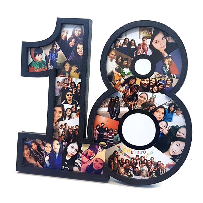 Anniversary Gift, Photo frame, anniversary frame, Original gift, Couple memorabilia, Photo collage, Wood number, Wooden letter, 10 years