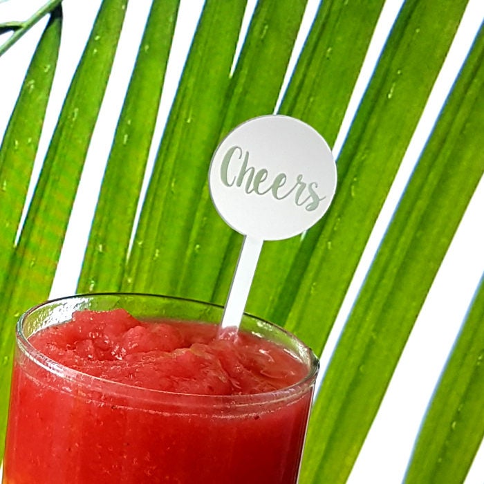 Personalized Acrylic Drink Stirrers, Custom Cocktail Party Sticks