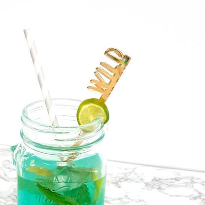 Custom Acrylic Drink Stirrers, Personalized Cocktail Sticks, Party Decor