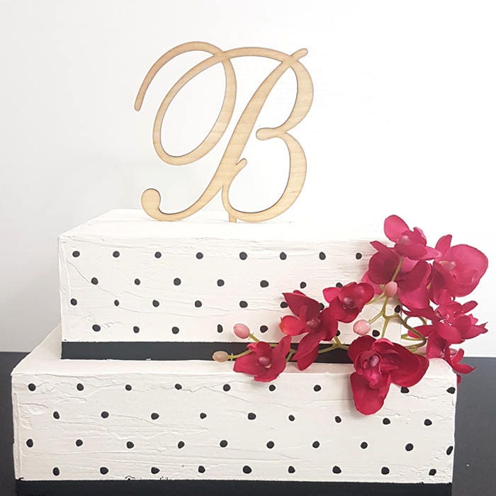 Initial Cake Topper, Letter Cake Topper, Wedding Cake Topper, Engagement Cake Topper, Bridal Shower Cake Topper, Acrylic Topper