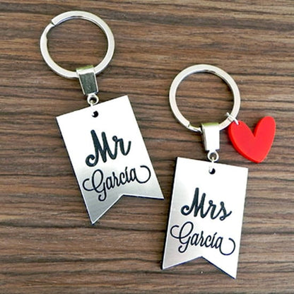 Personalized Maple Wood Keychain, Engraved Anniversary Gift