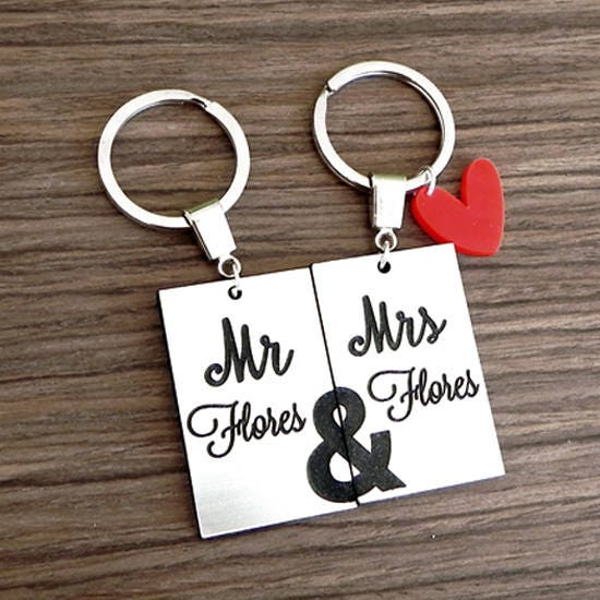 Personalized Maple Wood Keychain, Engraved Anniversary Gift