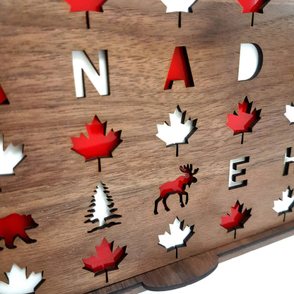 Canadian Four in a Row Game | Canada Themed Board Game Gift, Souvenir, Unique Keepsake, customized birthday present