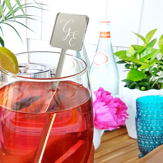 Personalized Acrylic Drink Stirrers, Custom Cocktail Sticks, Party Decor