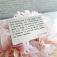 Wallet Insert Card, Gifts for him, Fathers day Gift, Personalized wallet insert, Anniversary Gifts for Him, Mothers day gifts