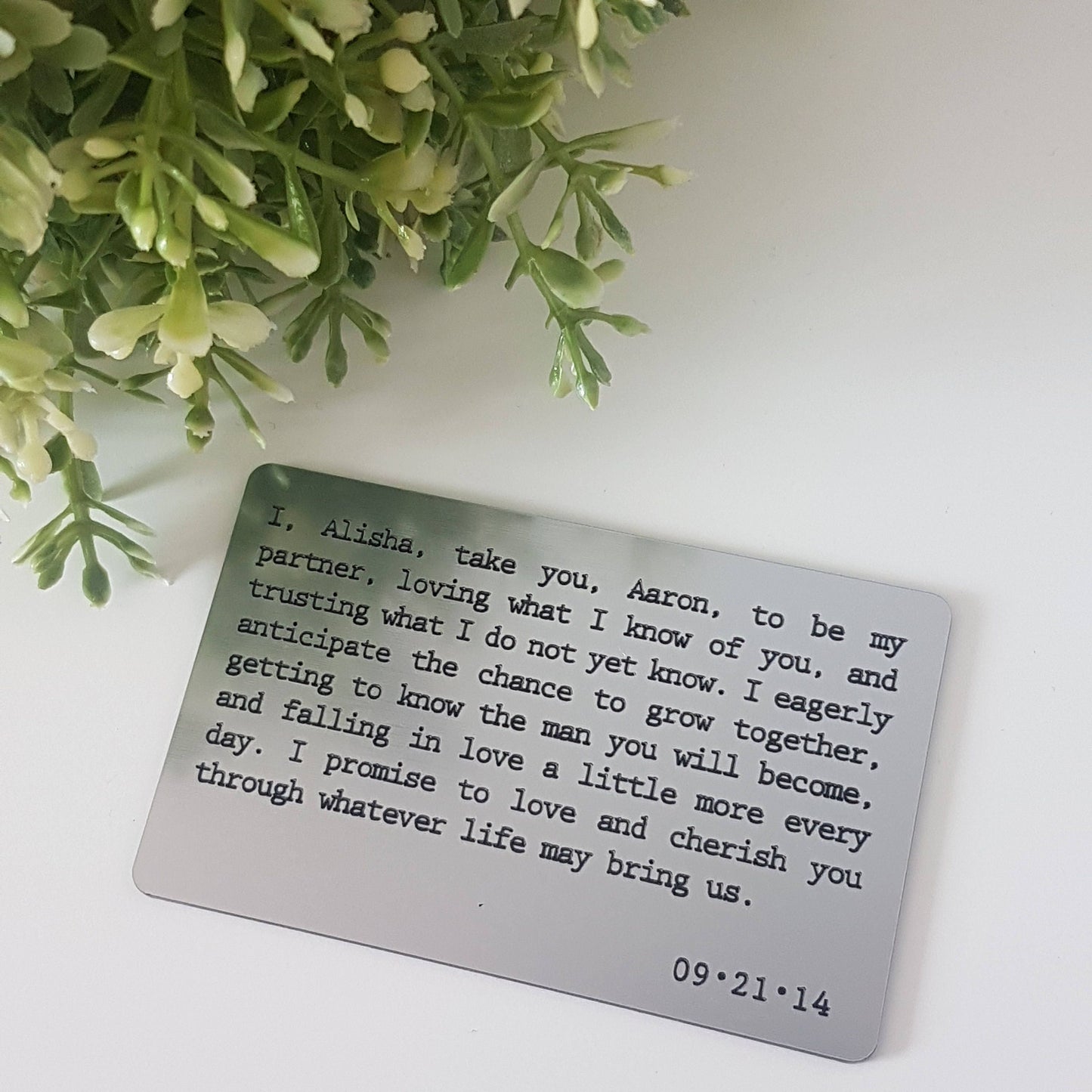 Wallet Insert Card, Gifts for him, Customized wallet card, Personalized wallet insert, Anniversary Gifts for Him, Mothers day gifts