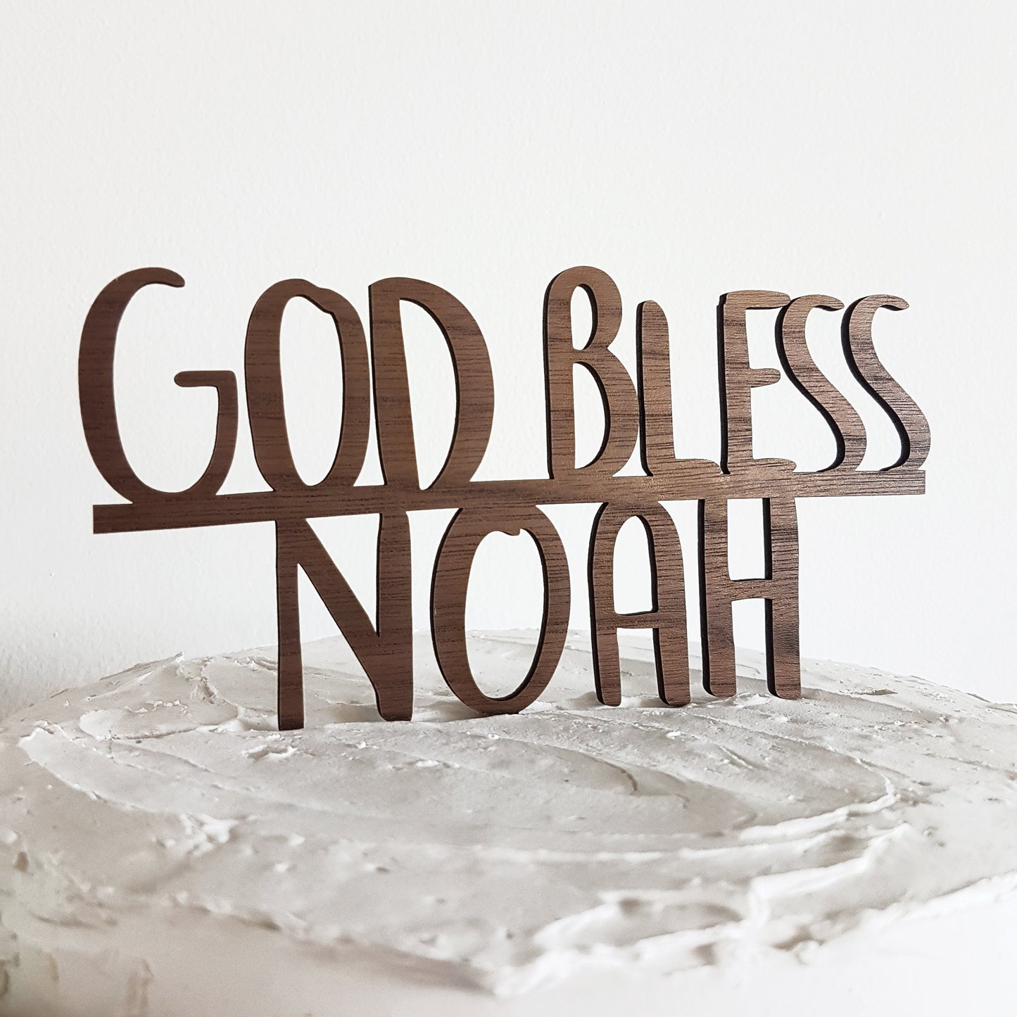 Personalized God Bless Cake Topper, Baptism, Christening, Communion