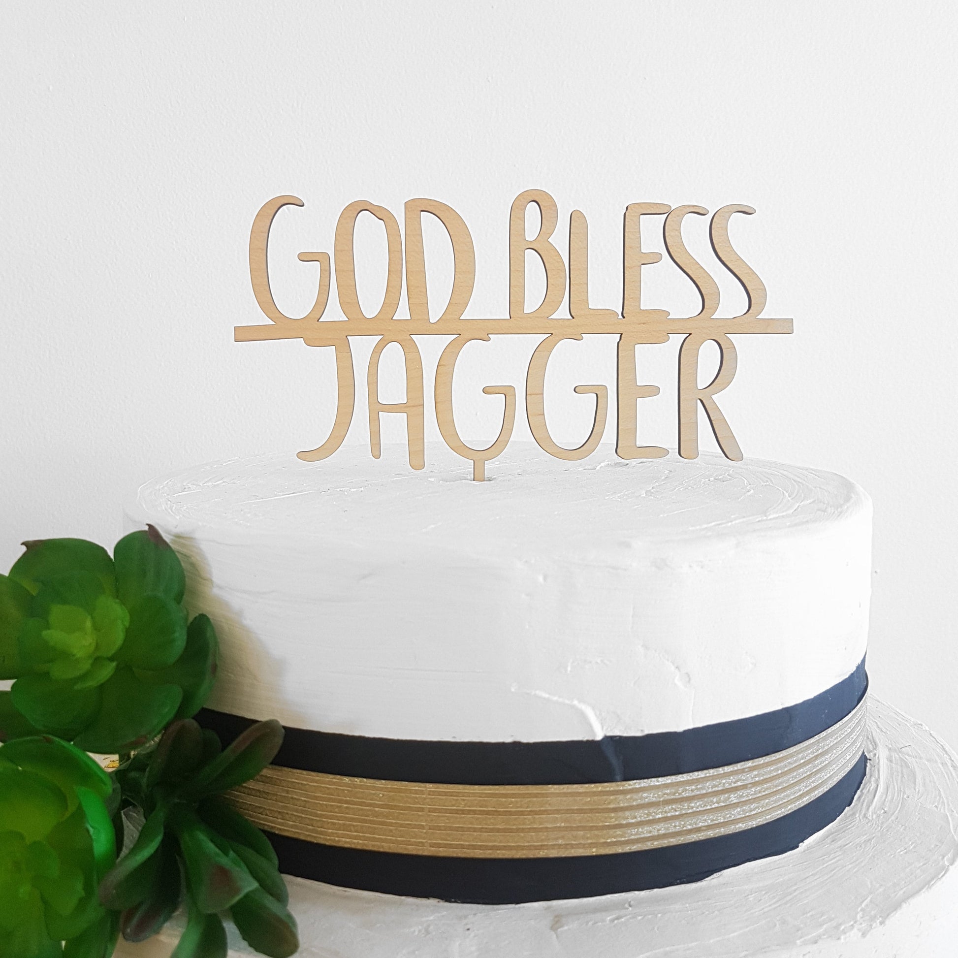 Personalized God Bless Cake Topper, Baptism, Christening, Communion