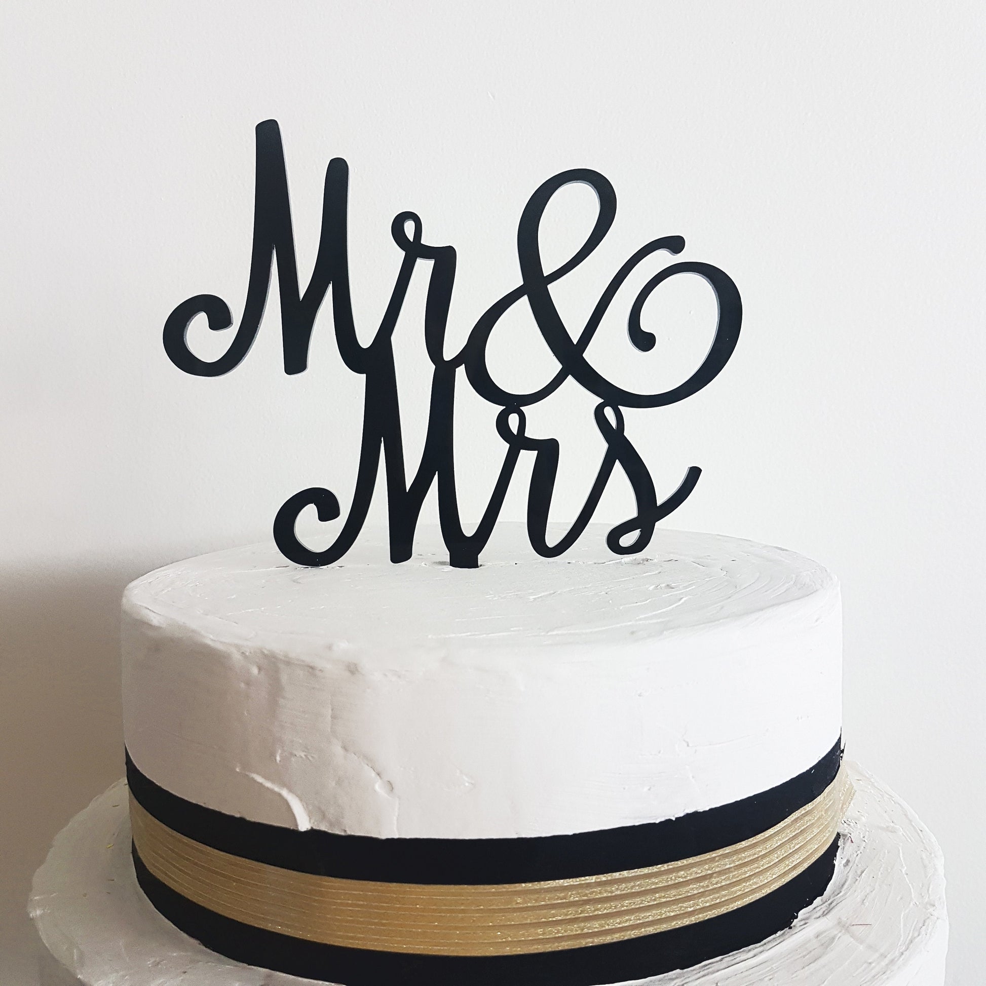 Mr & Mrs Cake Topper, Acrylic Wedding Cake Decoration