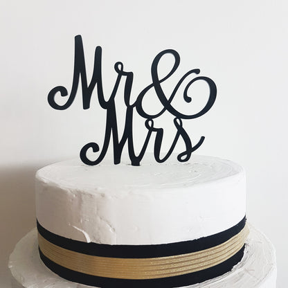 Mr & Mrs Cake Topper, Acrylic Wedding Cake Decoration