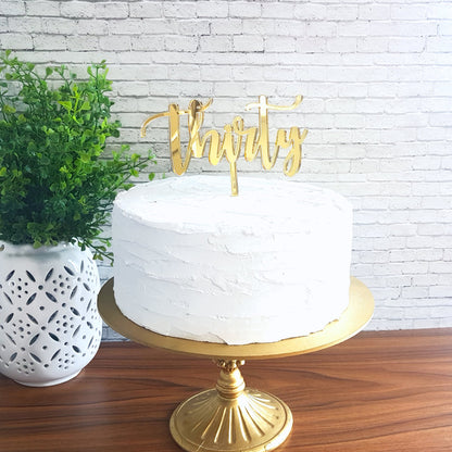 Thirty Cake Topper, 30th Birthday, Anniversary, Birthday Cake ornament