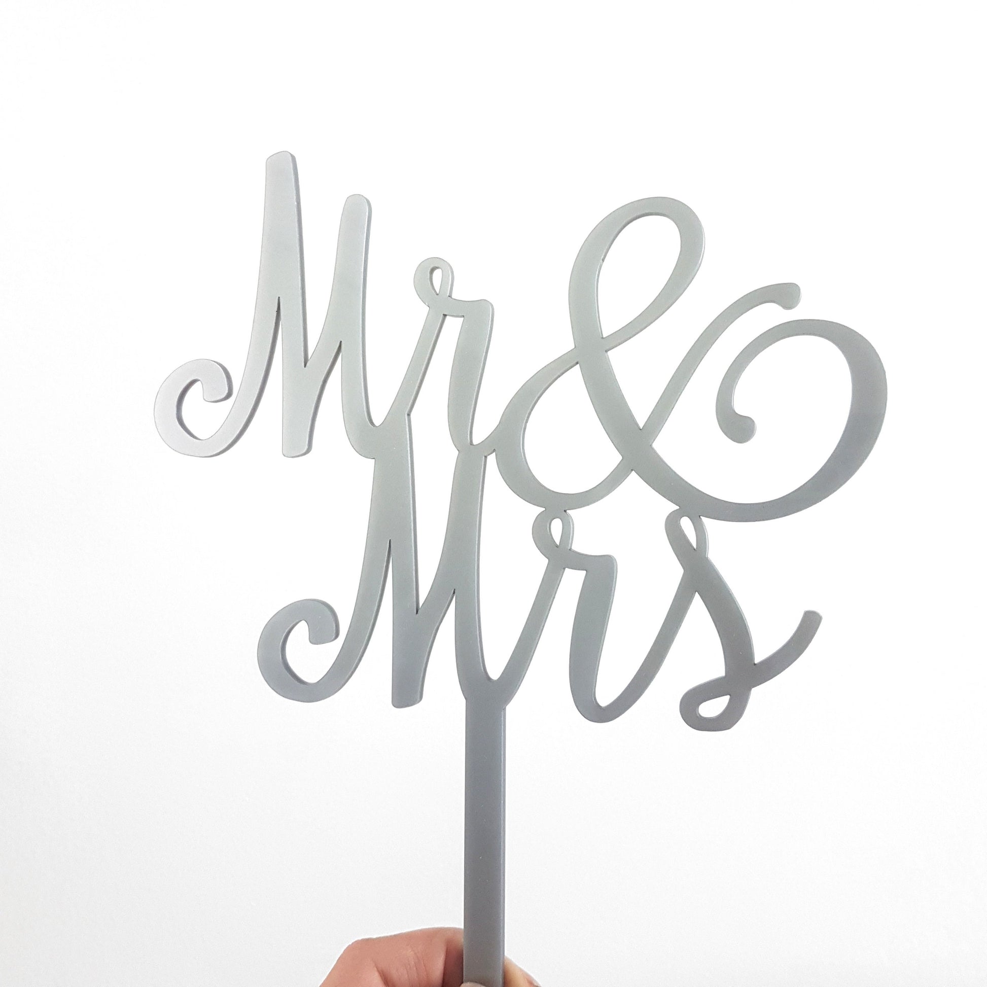 Mr & Mrs Cake Topper, Acrylic Wedding Cake Decoration