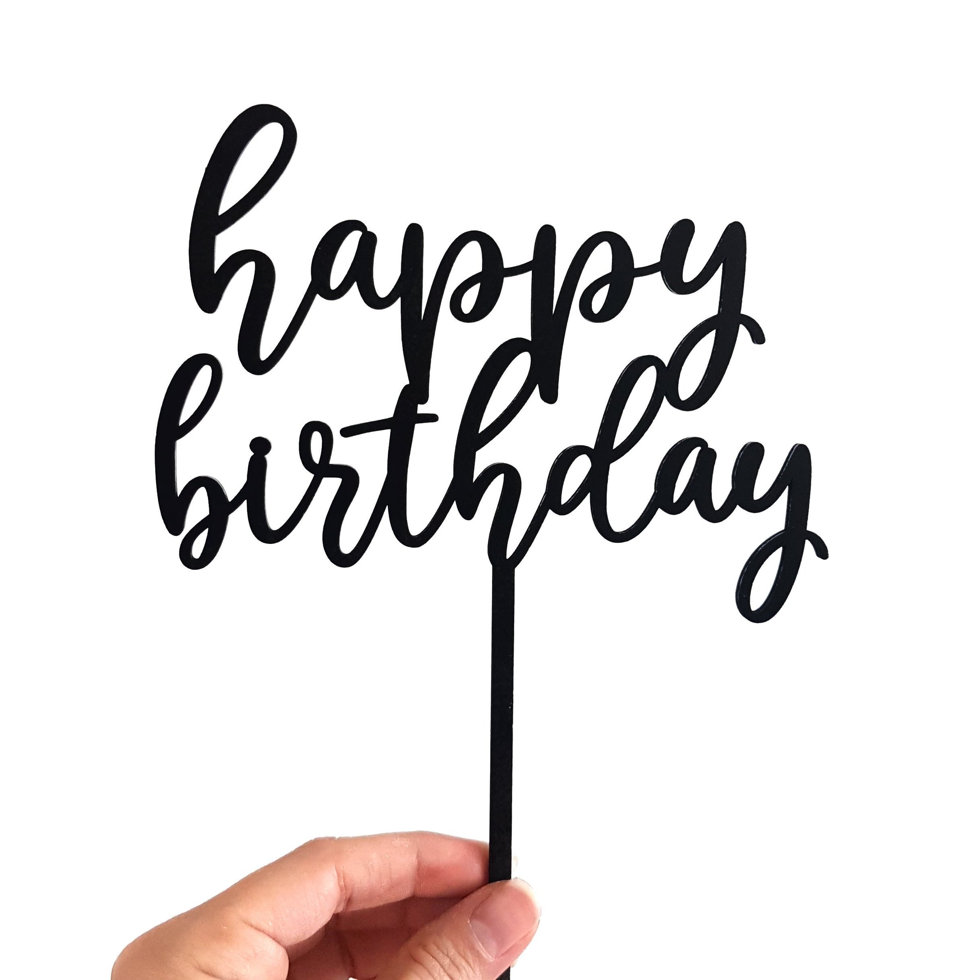 Happy Birthday Cake Topper, Acrylic Party Decor