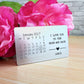 Personalized Wallet Insert Card, Anniversary Gift