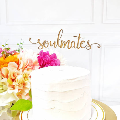 Soulmates Cake Topper, Wedding Cake Topper, anniversary Cake Topper, Forever Cake Topper, custom Cake Topper, soul mates cake topper