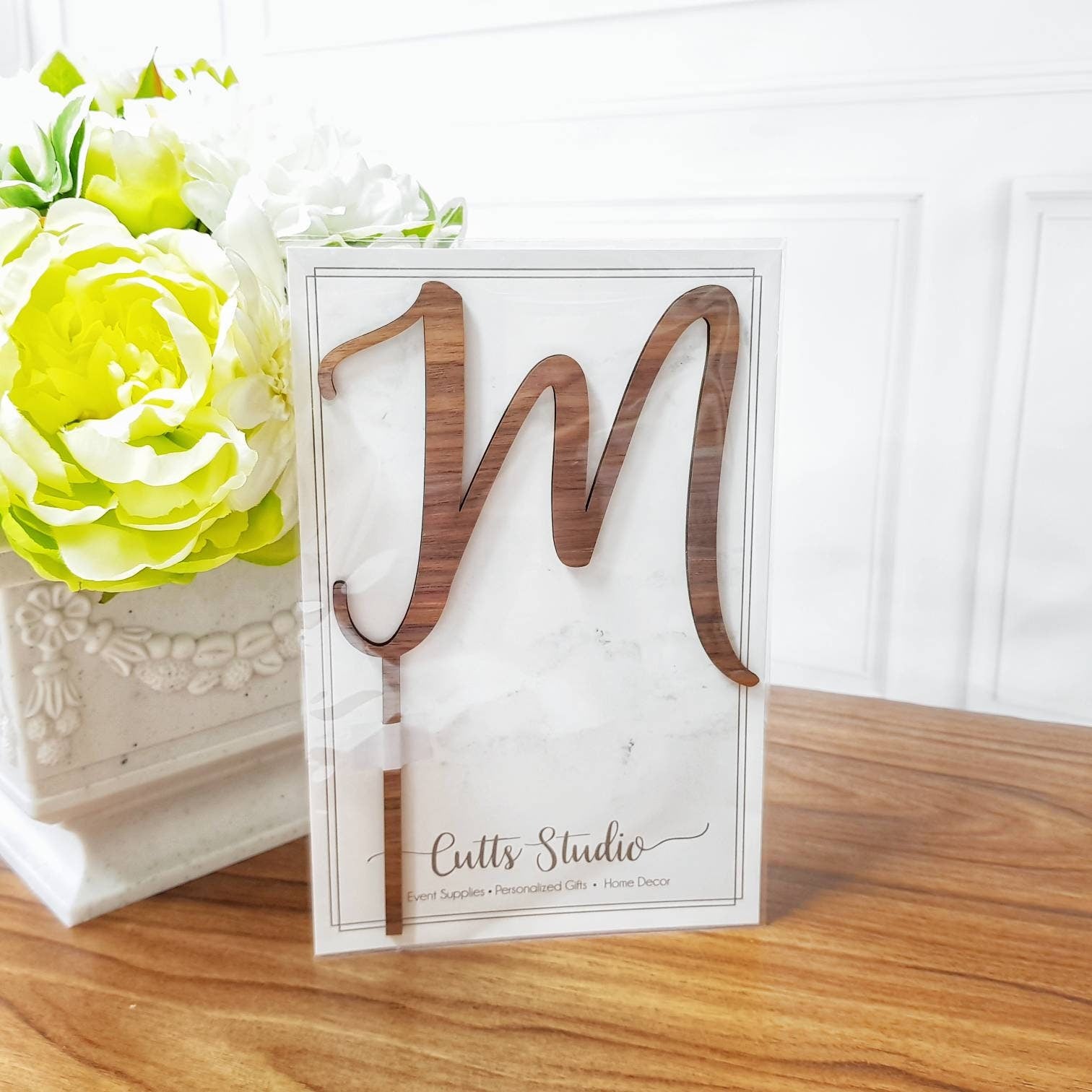 Initial Cake Topper, Letter Cake Topper, Wedding Cake Topper, Engagement Cake Topper, Bridal Shower Cake Topper, Acrylic Topper