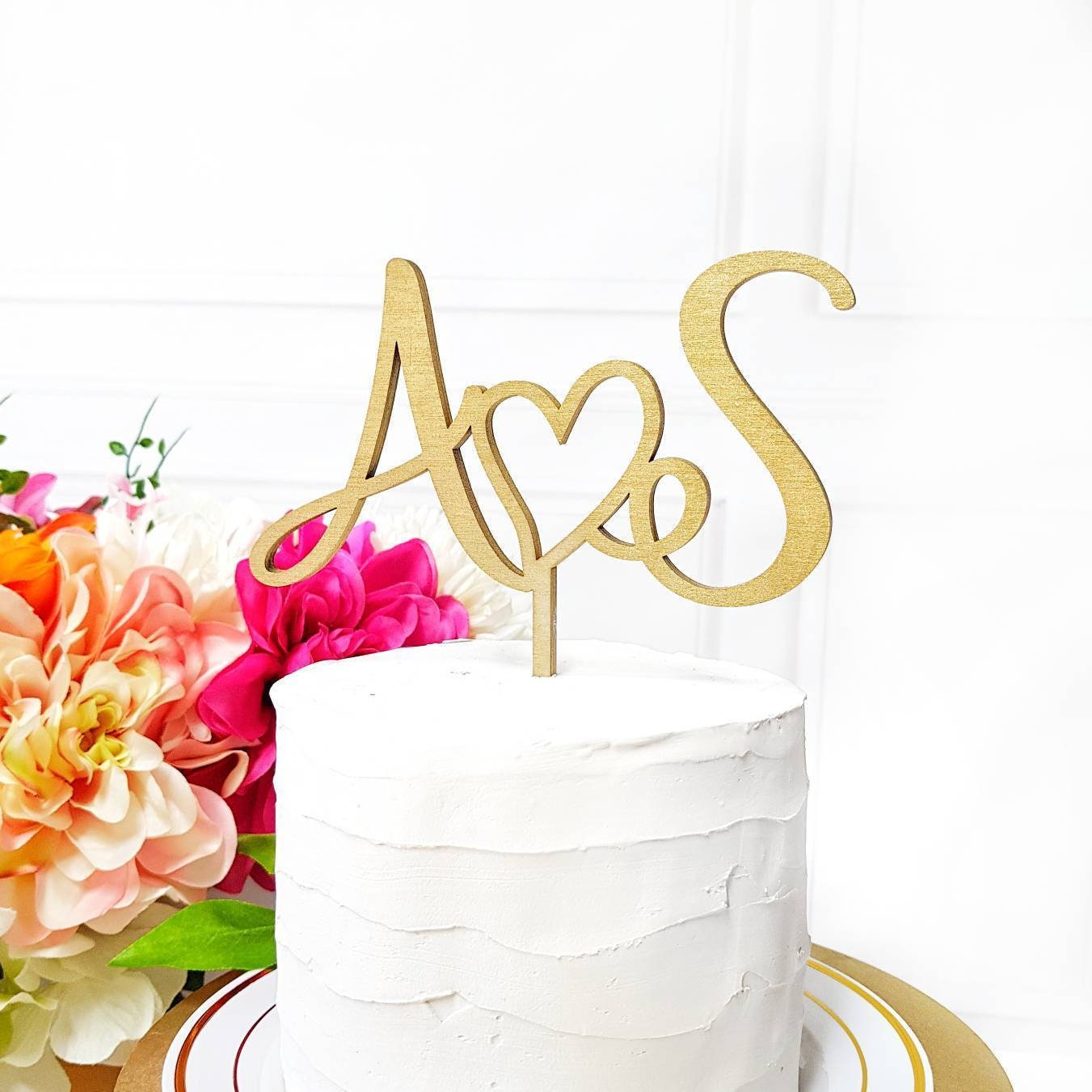 Initial Cake Toppers, wedding cake topper, Initials cake ornament, Wedding ornament, Custom cake topper, Acrylic Cake topper