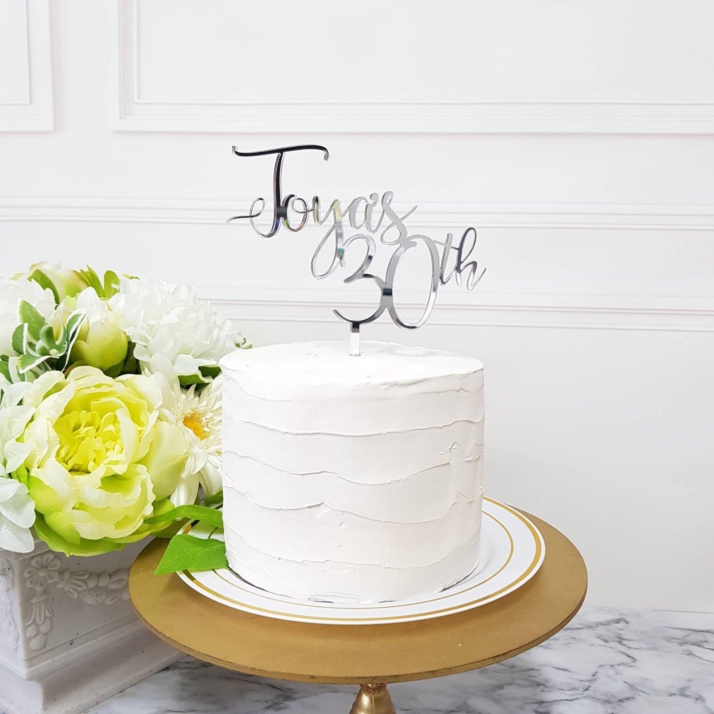 Name Cake Topper, Birthday Cake Topper, Custom Cake Topper, Custom Birthday Cake Topper, 30 years cake topper, Birthday cake ornament