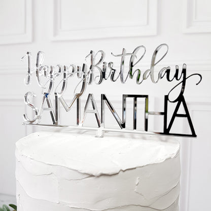 Name Cake Topper, Birthday Cake Topper, Custom Cake Topper, Custom Birthday Cake Topper, 30 years cake topper, Birthday cake ornament