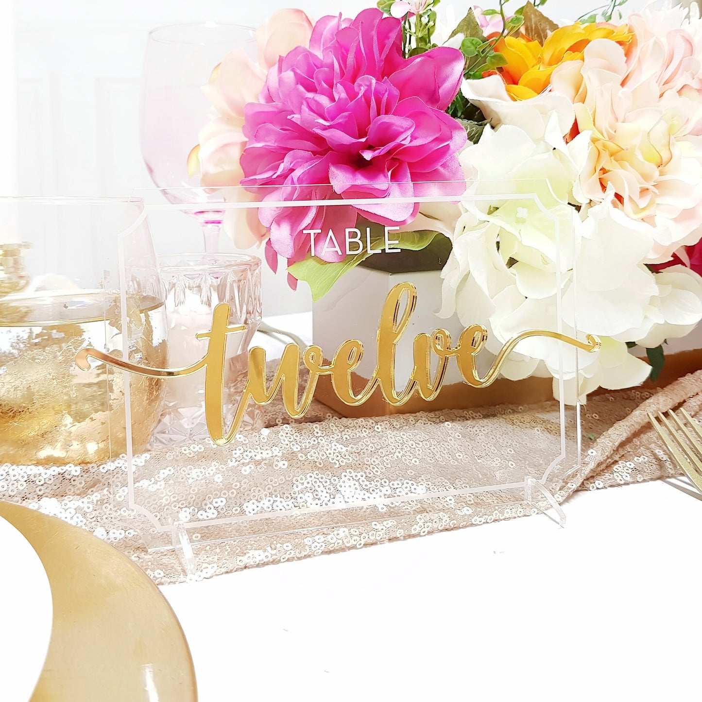 Wedding Table Number, Wedding Decor, head table, Acrylic Signs