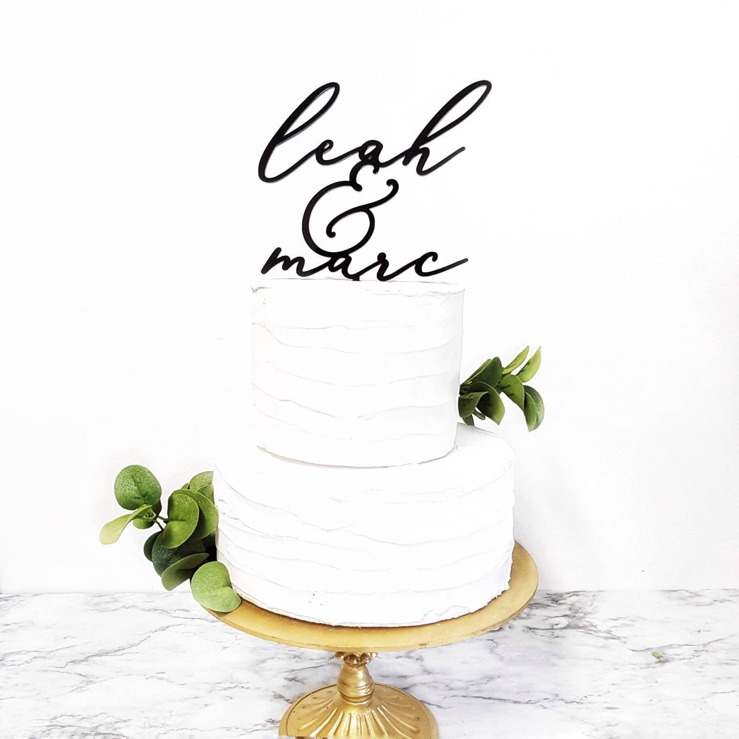 Custom Name Cake Topper, Personalized name Cake Topper, Cake Topper, Engagement Cake Topper, Bridal Cake Topper, Bridal Shower Cake Topper