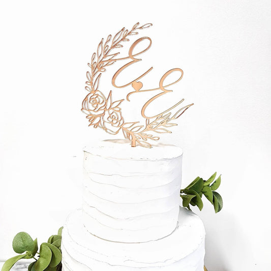 Personalized Cake Topper, Custom Cake Topper, Acrylic Cake Topper, Wedding Cake Topper, bridal shower Cake Topper, Mirror cake topper,