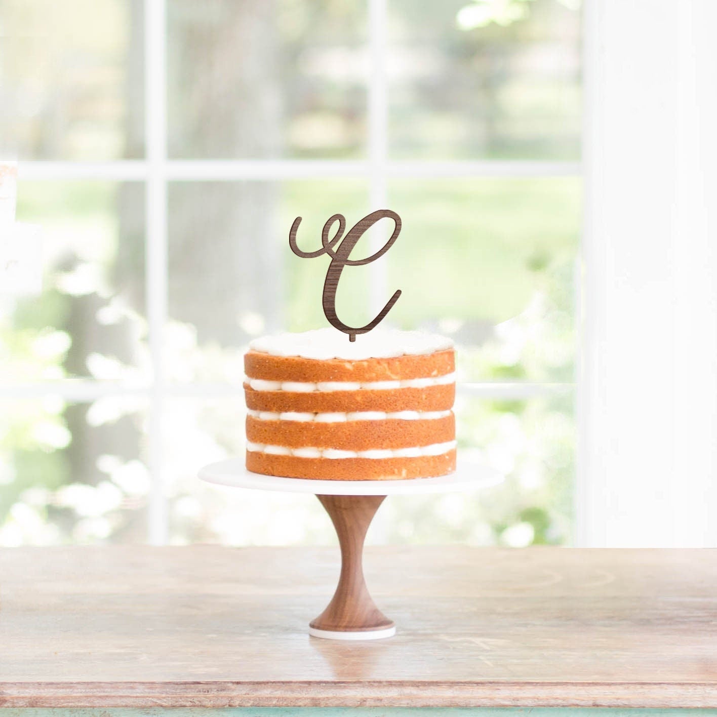 Initial Cake Topper, Letter Cake Topper, Wedding Cake Topper, Engagement Cake Topper, Bridal Shower Cake Topper, Acrylic Topper