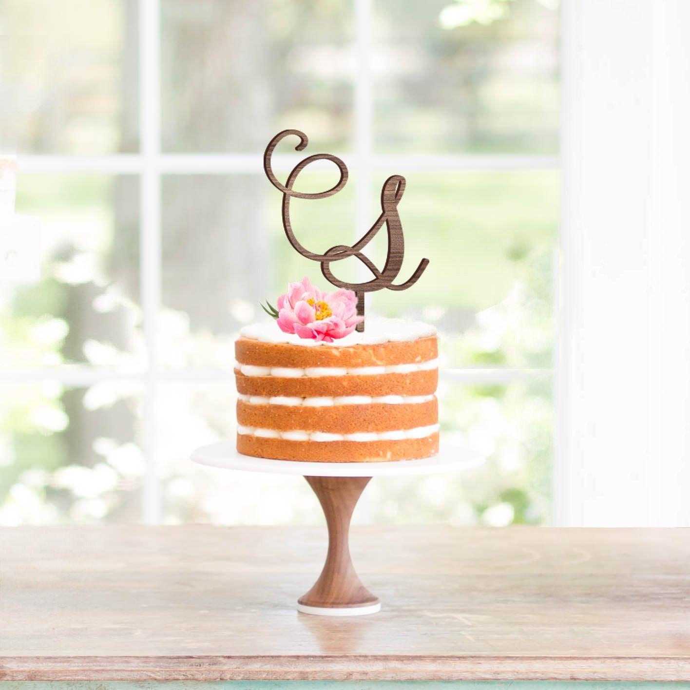 Initial Cake Topper, Letter Cake Topper, Wedding Cake Topper, Engagement Cake Topper, Bridal Shower Cake Topper, Acrylic Topper