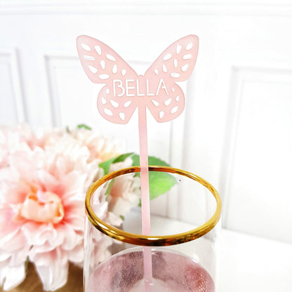 Butterfly Drink stirrers, Cocktail stirrers, custom Stirrers, Drink Stirrers, Baptism Drink Stirrers, Cocktail Stick, Party Sticks