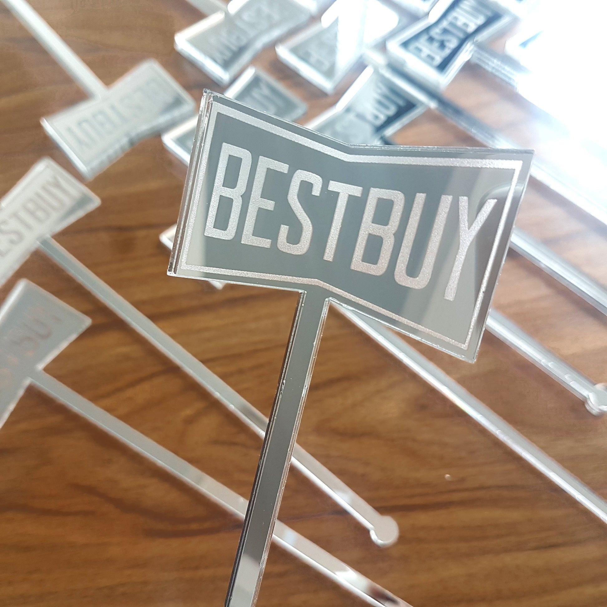 Custom Logo Acrylic Drink Stirrers, Corporate Branding