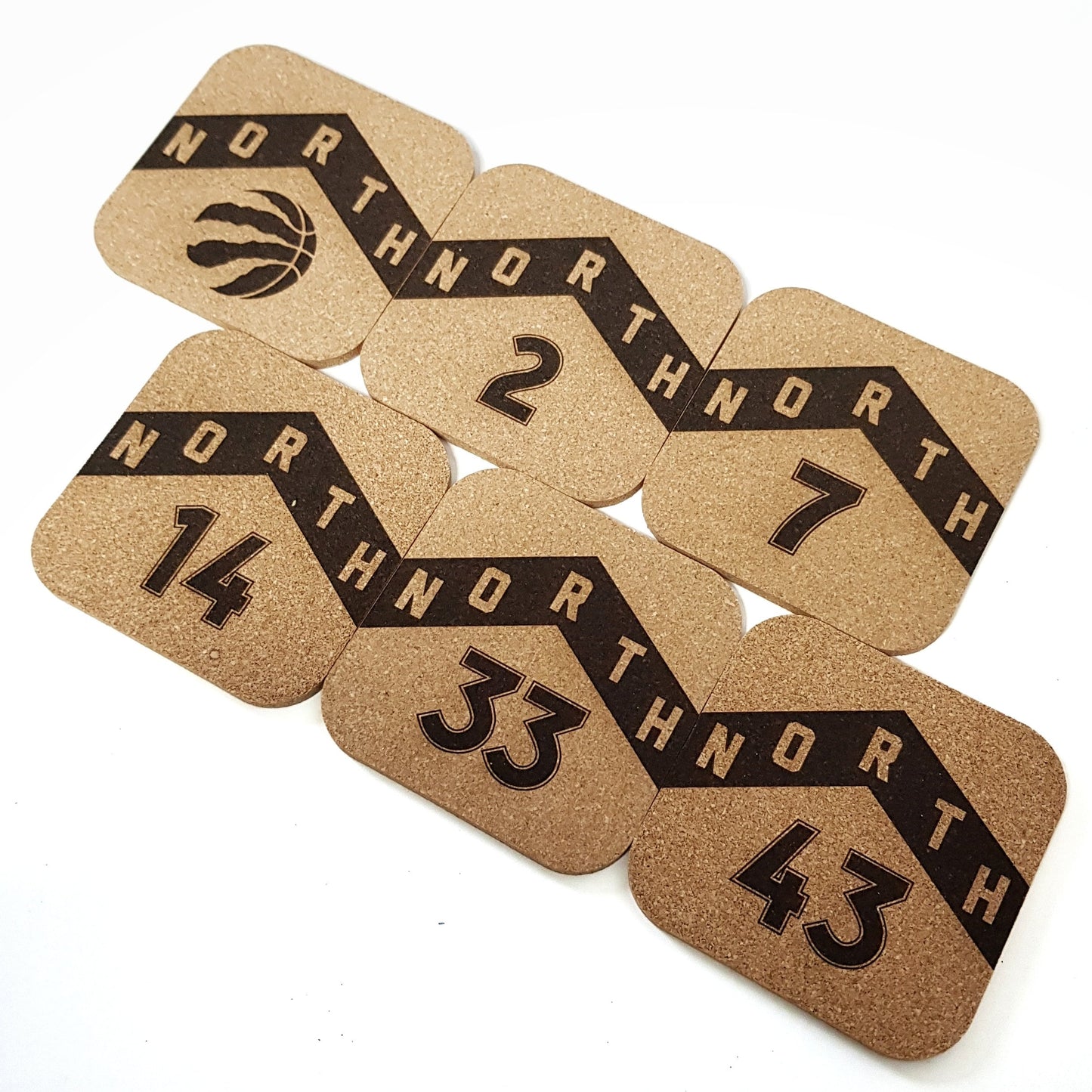 Custom Logo Cork Coasters, Engraved Business Branding
