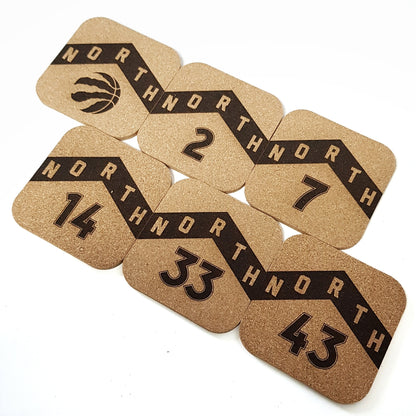 Custom Logo Cork Coasters, Engraved Business Branding