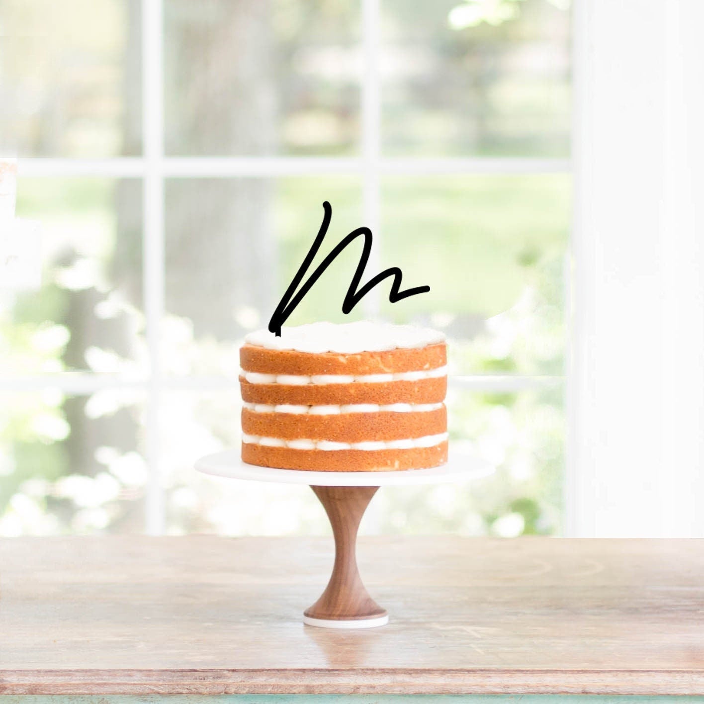 Initial Cake Topper, Letter Cake Topper, Wedding Cake Topper, Engagement Cake Topper, Bridal Shower Cake Topper, Acrylic Topper