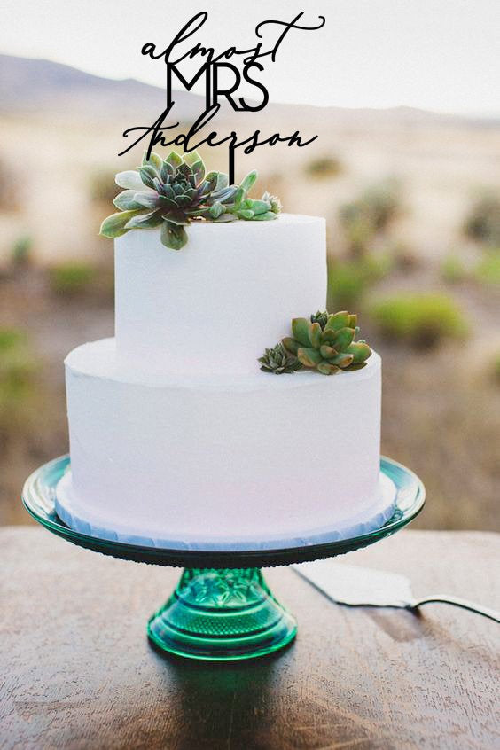 Almost Mrs Cake Topper, Custom Cake Topper, bridal shower, Bachelorette Cake Topper, bridal shower topper, acrylic cake topper, wedding cake