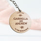 Custom keychain, Anniversary gift, couple gift, Anniversary keychain, wood keychain, gifts for him, gifts for her, keyring