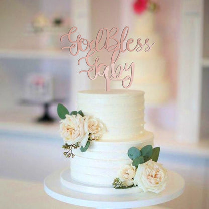 God Bless Cake Topper, Personalized God Bless Cake Topper, Baptism Cake Topper, Christening Cake Topper, Communion Cake Topper, God Bless